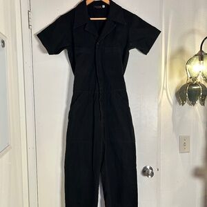 Big Bud Black Short Sleeve Jumpsuit Unisex
